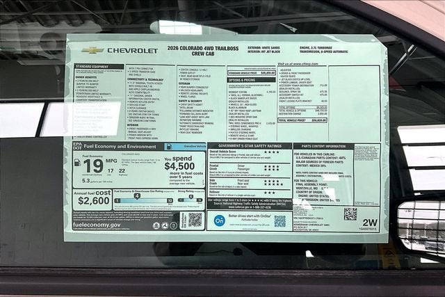 2026 Chevrolet Colorado Trail Boss