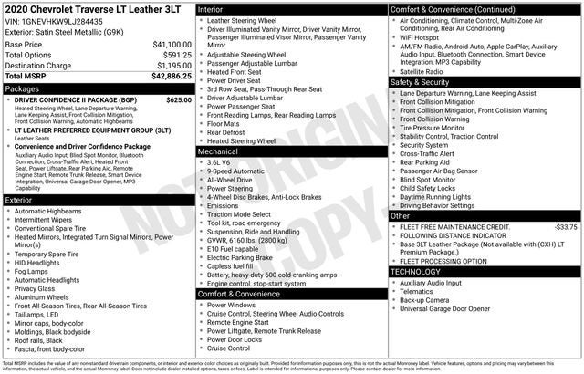 2020 Chevrolet Traverse LT Leather