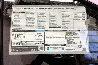 2026 Chevrolet Tahoe High Country