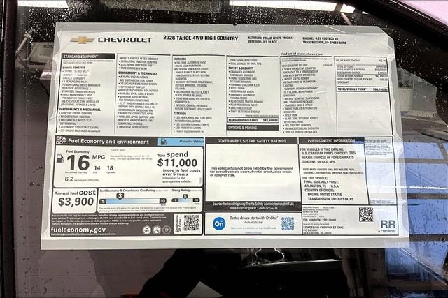2026 Chevrolet Tahoe High Country