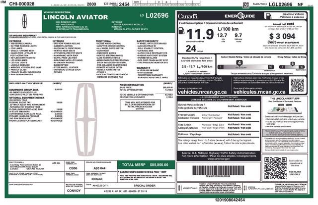 2020 Lincoln Aviator Reserve