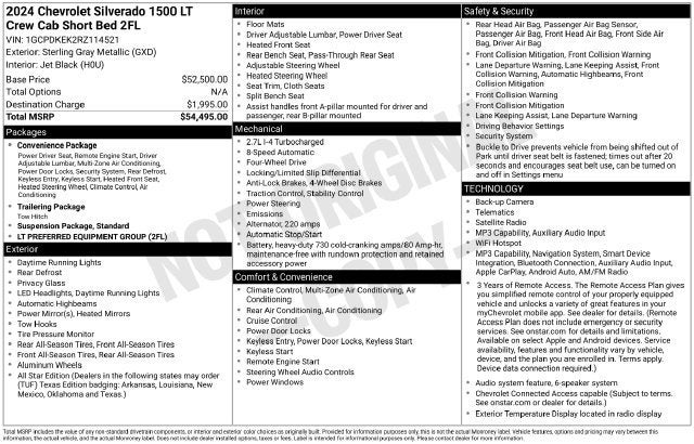 2024 Chevrolet Silverado 1500 LT (2FL)