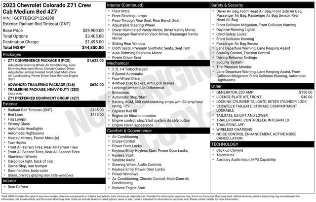 2023 Chevrolet Colorado Z71
