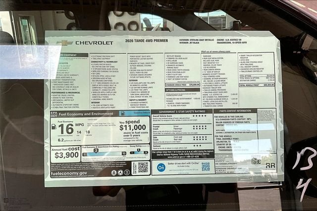 2026 Chevrolet Tahoe Premier