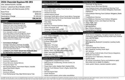 2026 Chevrolet Equinox RS