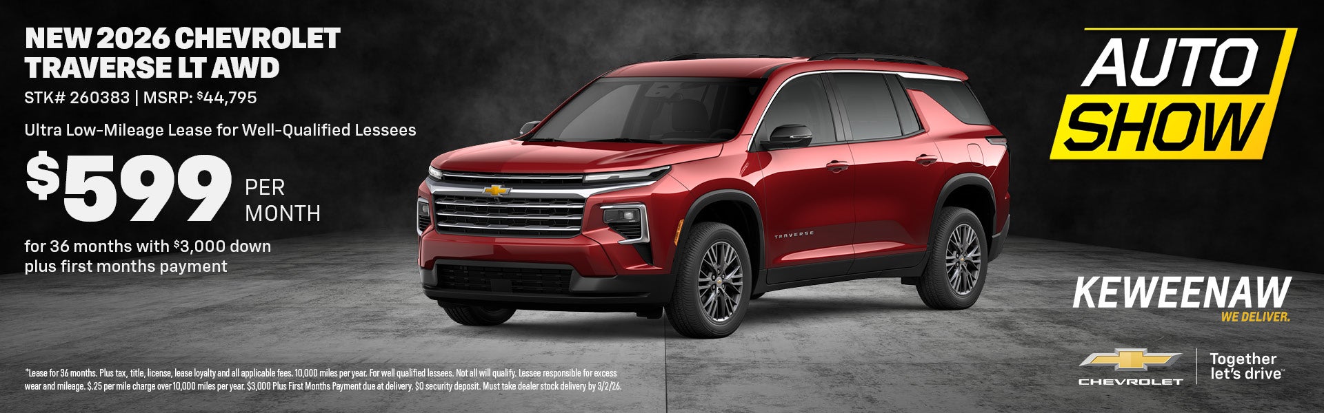 New 2026 Chevrolet Traverse Lt AWD