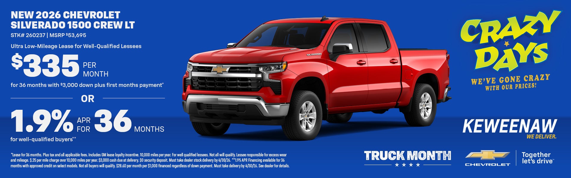 NEW 2026 CHEVROLET SILVERADO 1500 CREW LT