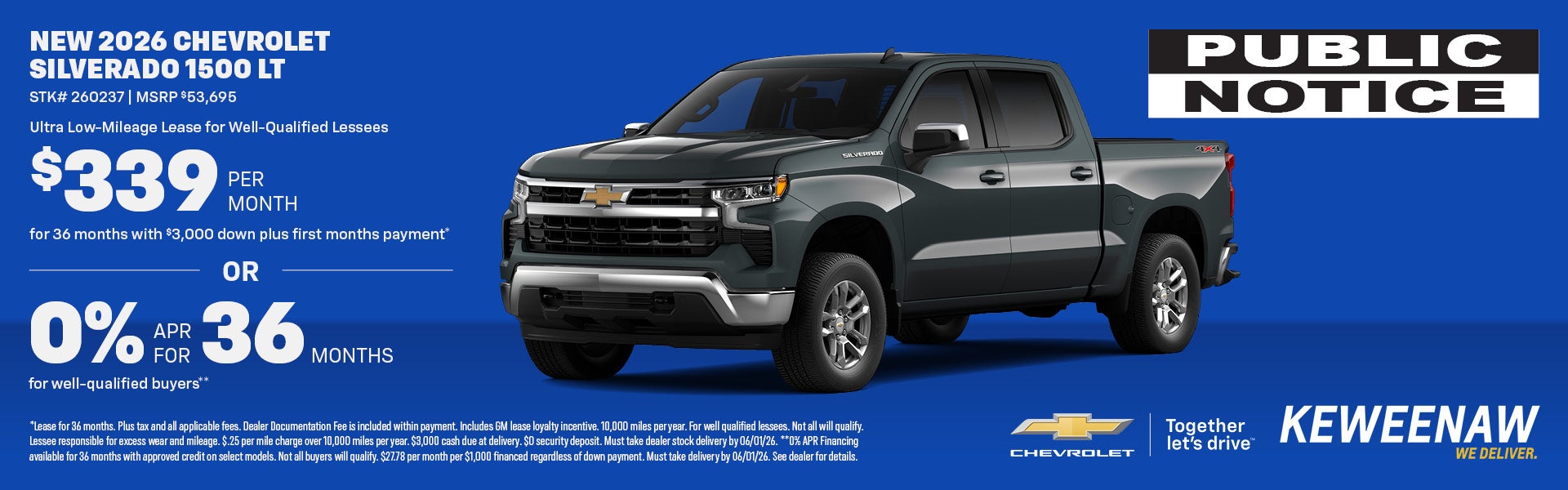 NEW 2026 CHEVROLET SILVERADO 1500 LT