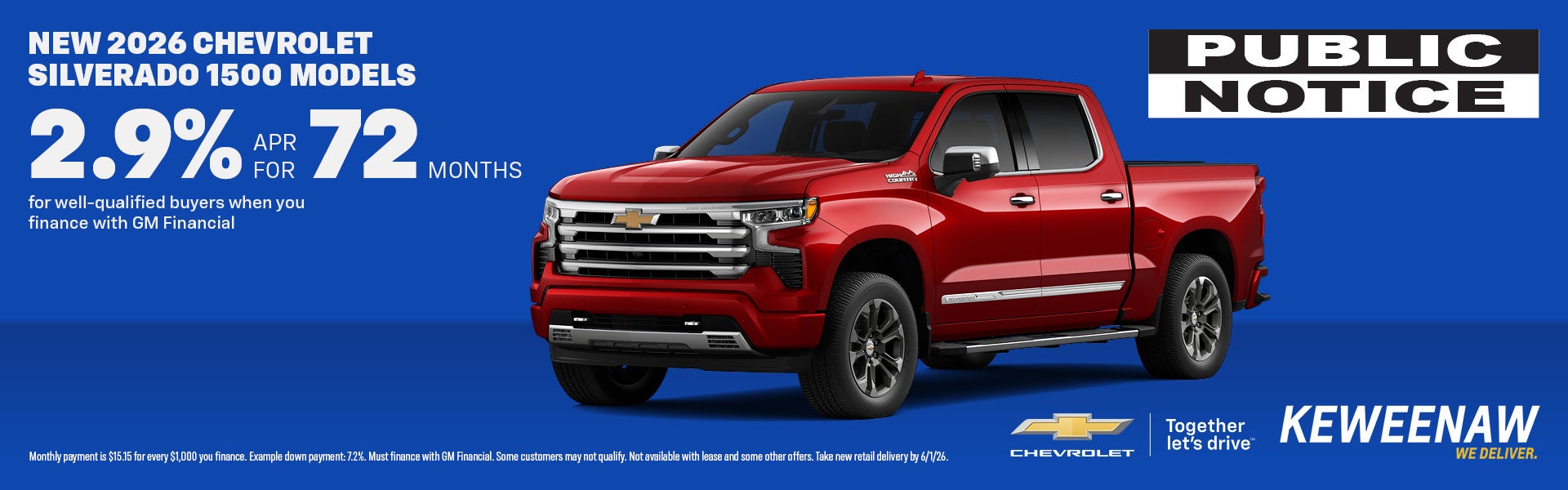 New 2026 Chevrolet Silverado 1500 Models